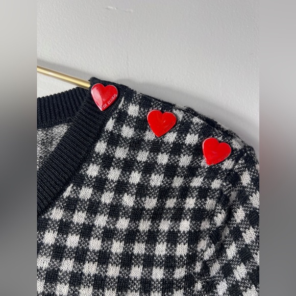 Love Moschino Red Heart Buttons Vichy Print Short Sleeve Dress - Picture 2 of 11